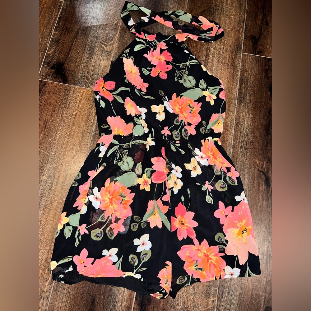Floral Halter Romper